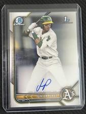 Topps 2022 Bowman Chrome Junior Perez #CPA-JP 1st Bowman Autograph Athletics