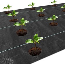 Etnorsu Weed Barrier Landscape Fabric with 3'' Planting Holes,Garden 1Pcs