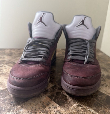 Jordan Air Jordan 5 Retro SE 2023 Burgundy Gray Suede Mid Top Lace-Up DZ4131-600