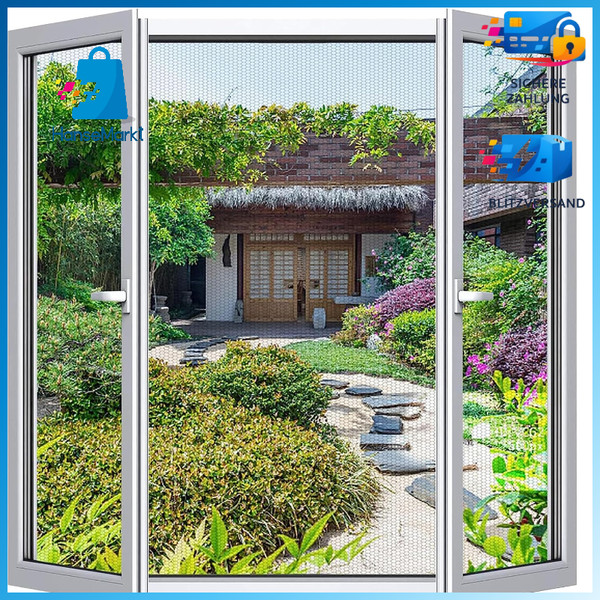 Fliegengitter Fenster 2Er Set 250X150 Cm Ohne Bohren Zuschneidbar Schutz FüR-image