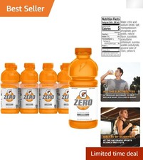 8 Pack Gatorade Zero Sugar Electrolyte Drink - Refreshing Orange Flavor, 20oz