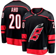 Carolina Hurricanes Sebastian Aho #20 Fanatics Black Home Breakaway NHL Jersey