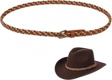 Leather Cowboy Hat Band for Men Women, Western Fedora Cowgirl Hat Accessory
