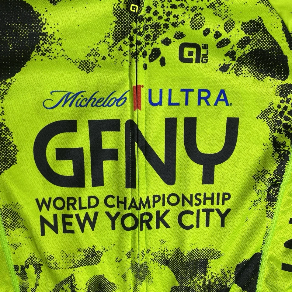 GFNY Cycling Jersey Shirt Mens Medium New York City World Championship Green - Image 3 of 4