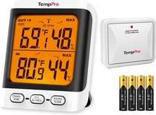 Indoor Outdoor Thermometer Wireless, 500 ft Outside Thermometer with Cold-Res...