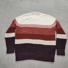Barbour Sweater Womens Size 8 White Red Strip...