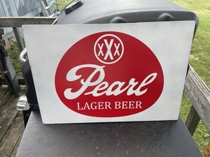 Nice 10 x 14 Pearl Lager Metal Beer Sign