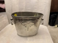 Vintage Pierre Deux Pewter Ice Bucket Wine Holder Oval - Rare Item