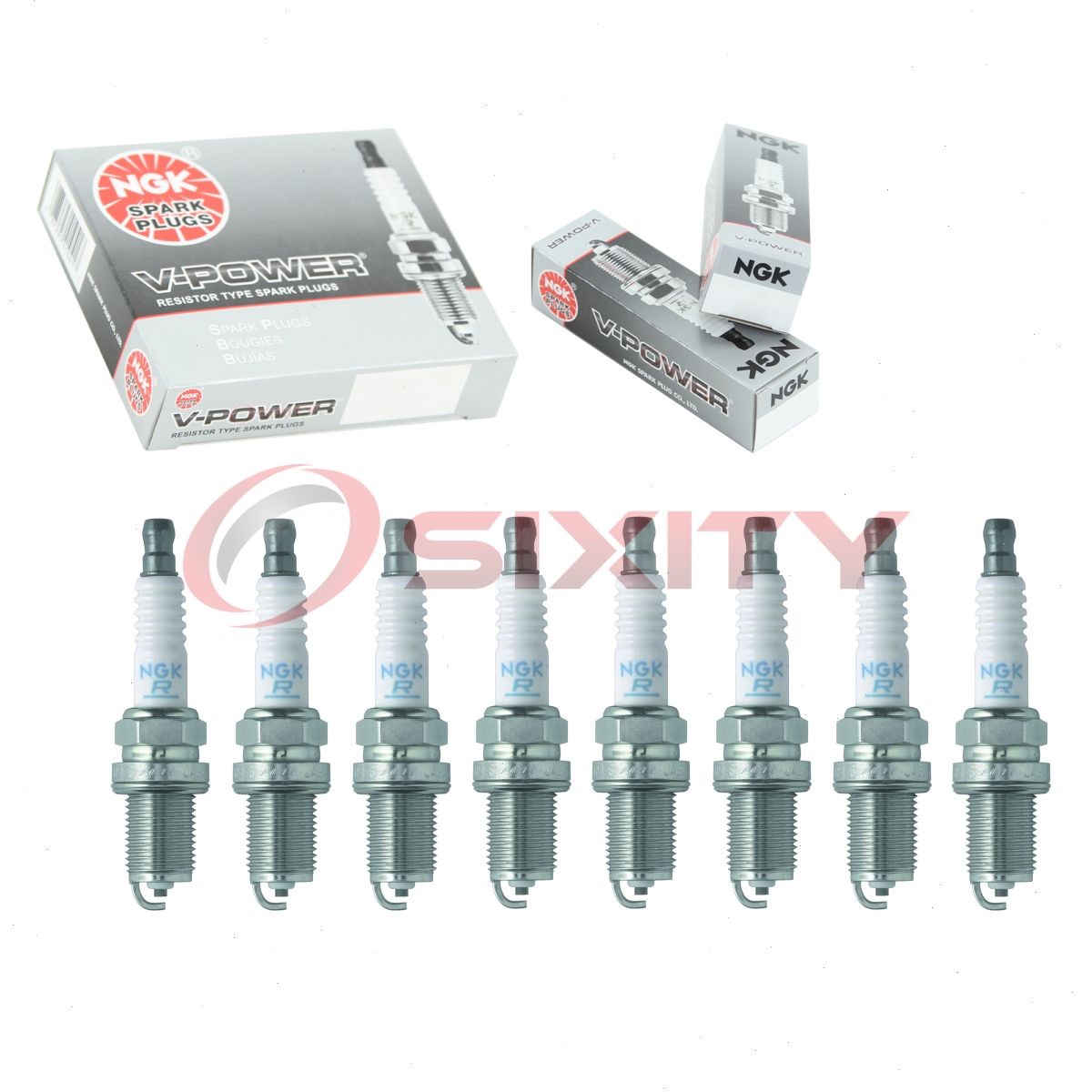 8 pcs NGK V-Power Spark Plugs for 2008 Jaguar S-Type 4.2L V8 - Engine Kit oy