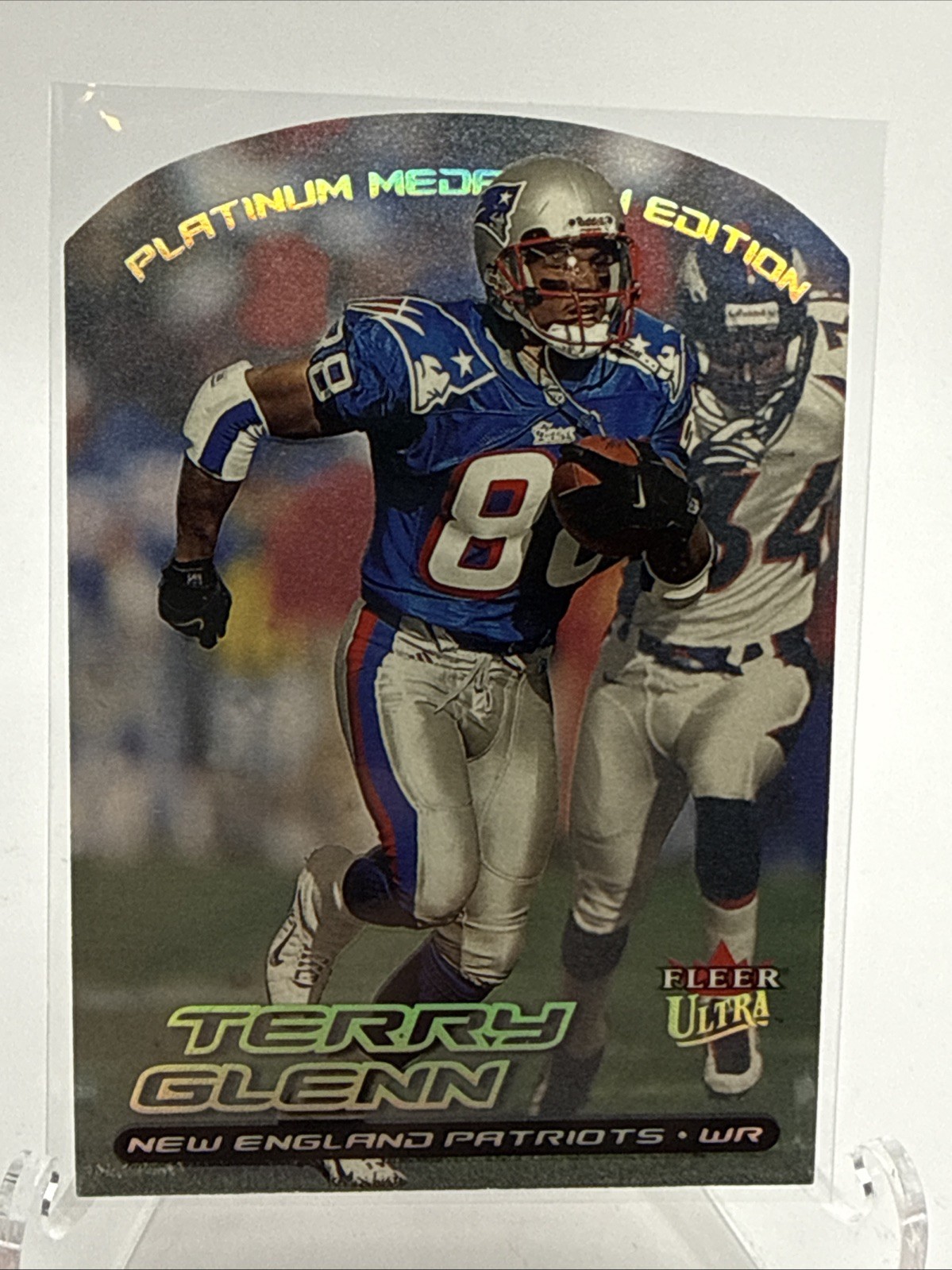 2000 Fleer Ultra Platinum Medallion #220P, TERRY GLENN /50, New England Patriots