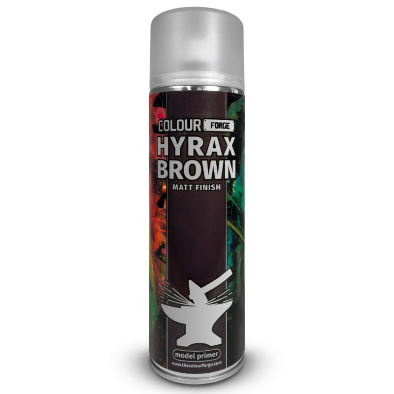The Colour Forge Hyrax Brown Matt Finish Model Primer 500ml Aerosol Spray Can