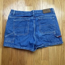 Vintage 90s Tommy Hilfiger Denim Carpenter Shorts Medium Wash Baggy Loose 12 34