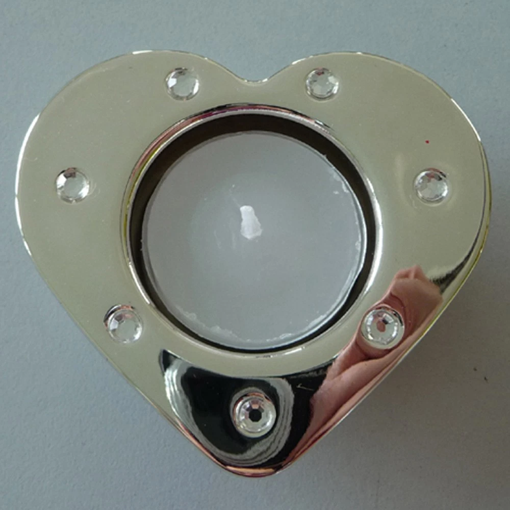 Set Di 6 Portacandele In Metallo Argentato - Eleganti E Vintage Per Matrimoni Cene E