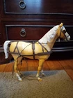 MARX 1960S JOHNNY WEST PALIMINO HORSE WITH HARNESS-RARE!!!