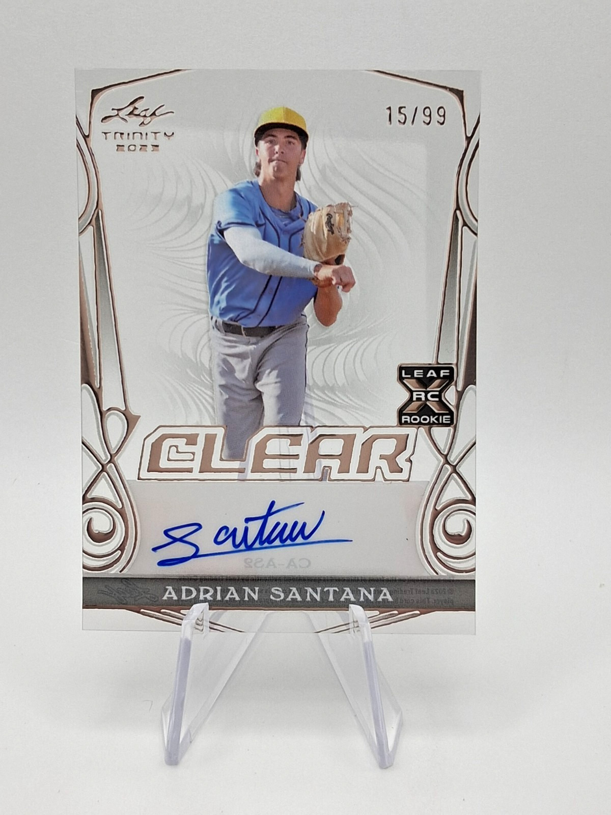 2023 Leaf Trinity Clear #CA-AS2 Adrian Santana AUTO XRC /99