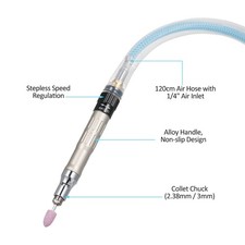 Air Pneumatic Polisher Pen Kit Gold 10 Bits 2.38/3mm