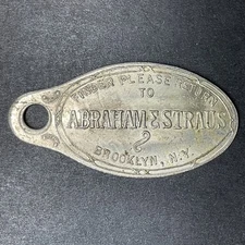 A&S Charge Plate Coin. ABRAHAM & STRAUS  Brooklyn New York NY #52676-L Vintage