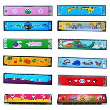 12 Pcs Kids Harmonicas Bulk  16 Holes Musical Instrument Toys for Birthday P...