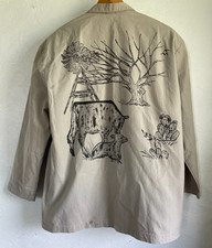 Western Blazer Jacket USA 100 COTTON Cattle Texas Windmill Artisanal LARGE