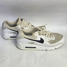 Nike Air Max 90 White/Black/Beige Low Top Lace-Up DH8010-101 US 9.5