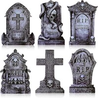 Halloween Grabstein Deko 6 StüCk Gruselige Tombstones FüR Garten AußEnbereich