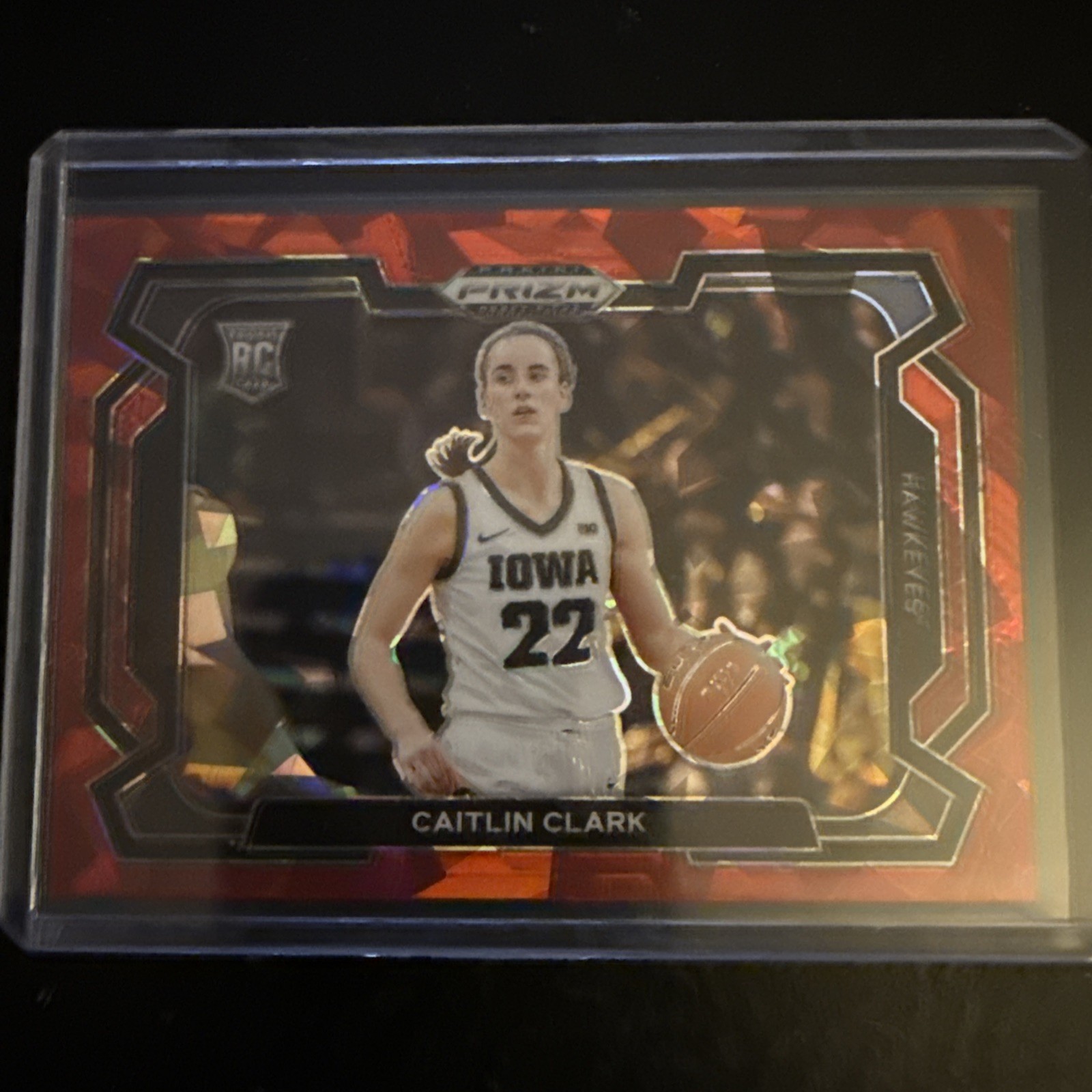 2024-25 Panini Prizm Draft Picks-Caitlin Clark #57 Red Ice Prizm Variations (RC)