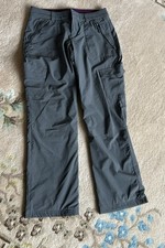Women's Eddie Bauer Fleece Lined Water resistant front zip Pants Grey Size 4