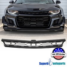 For 2016-2021 Chevy Camaro Zl1 1le Black Upper Bumper Hood Grille