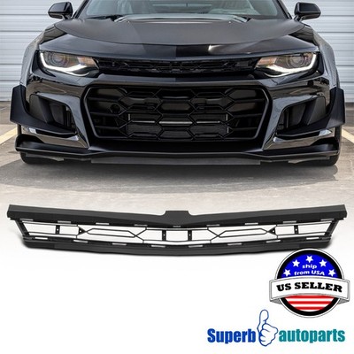 For 2016-2021 Chevy Camaro ZL1 1LE Black Upper Bumper Hood Grille