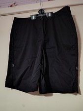 BNWOT M&S LADIES shorts size 12. Roll up legs, side pocketsblack