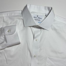 Brooks Brothers White Performance Stretch Regent Fit 17/34 Coolmax Dress Shirt