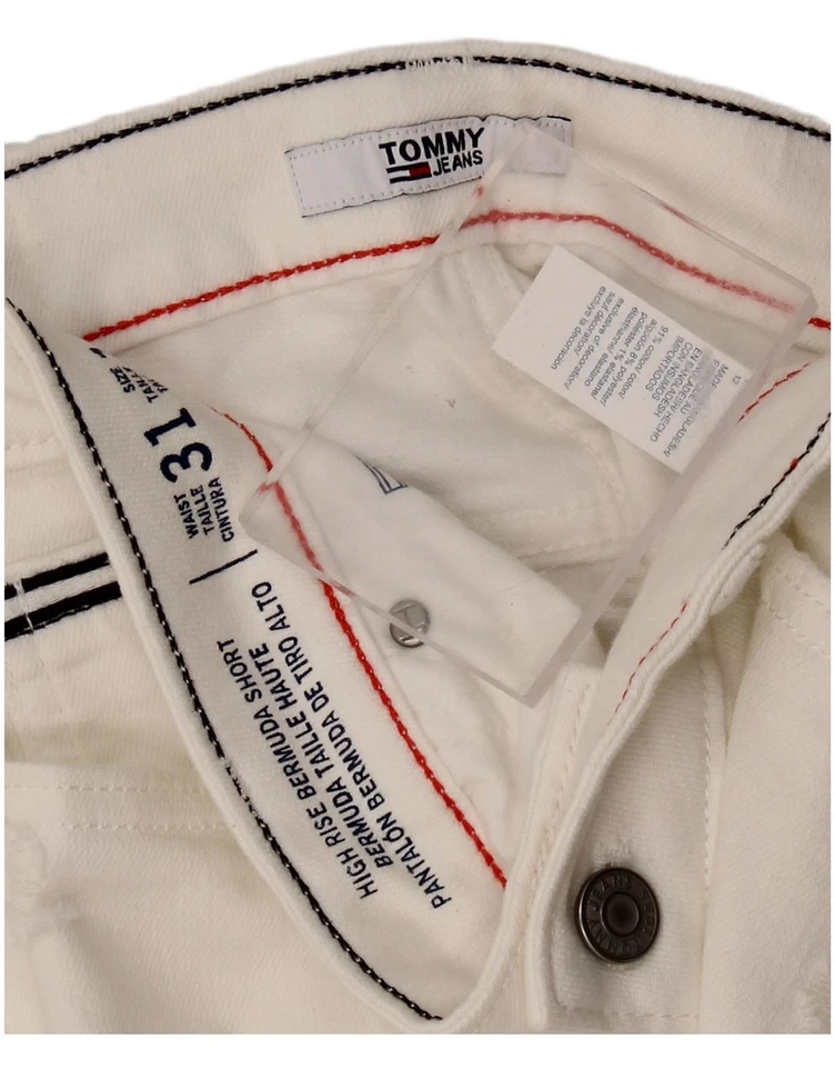 TOMMY HILFIGER Womens Bermuda Shorts W31 Medium White Cotton DR24 - Image 3 of 3