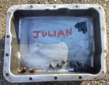 1969 Ford FMX Transmission Oil Pan & Bolts       OEM Used