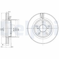 2X Bremsscheibe Delphi BG2782 FüR Toyota Camry Previa Avensis Verso ES Lexus 2