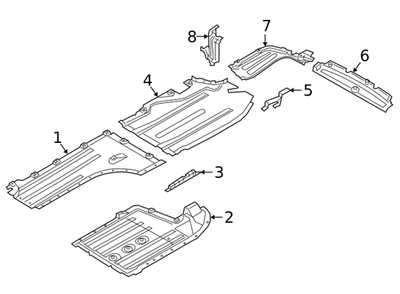 uページ BMW X5 M G05 REAR UNDERBODY PANELLING 51758093896 ORIGINAL for