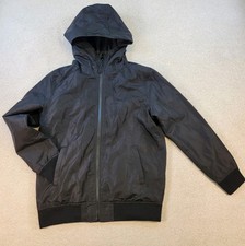 The Children s Place Black Water-Resistant Zip-Up Hoodie Boys Size Large 10-12