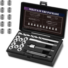 M8X1.25 Thread Repair Kit with 11.7Mm Insert HSS Drill, Tap, Installation Driver