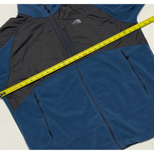 The North Face TKA Glacier Fleece Jacket Mens XXL Blue Black Full Zip Colorblock - Picture 2 of 5