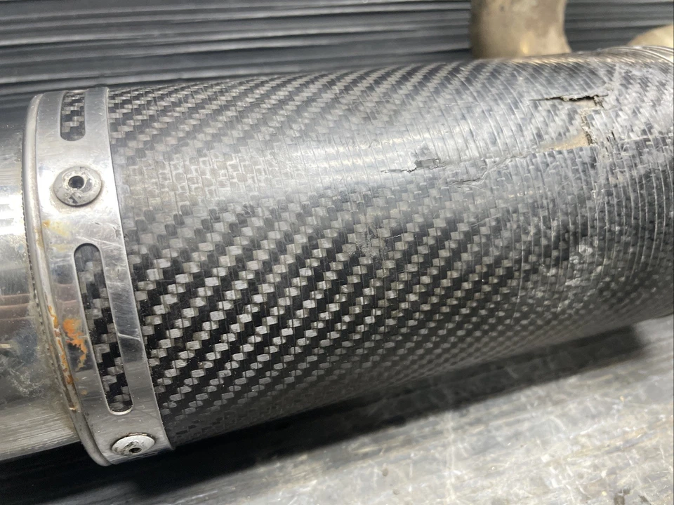 2008 Yamaha YZF R6 Delkevic carbon fiber exhaust muffler #52225 - Image 3 of 4