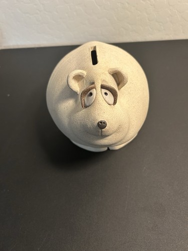 Handmade Stoneware Fat  Piggy Bank Studio Art Pottery 