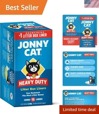 Litter Box Liners 15 Count - Heavy Duty, Leak-Proof, Easy Cleanup Solution