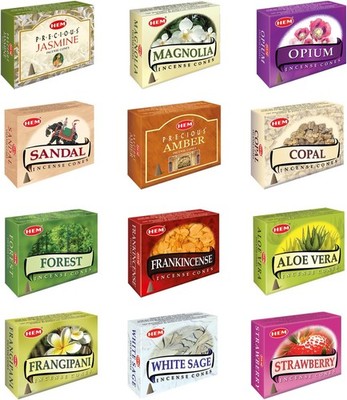 Hem 12 Assorted Boxes of Incense Cones, (120 Total)| Natural Fragrance for... 