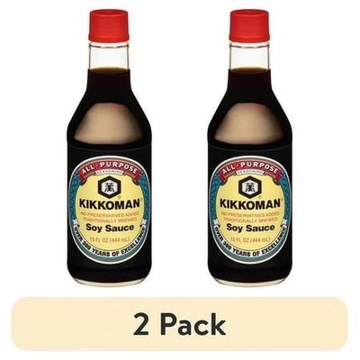 2 pack, Kikkoman Soy Sauce, 15 fl oz....