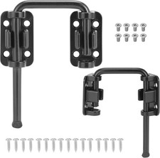 Sliding Glass Door Child Lock Loop Latch Security Black 2 Pack