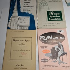 x4 LOT 1948-59 Organ Sheet Music Books Hymns Wurlitzer Lowrey Hammond Schuler