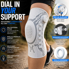 Knee Brace with Dial Compression Meniscus ACL MCL Support for Pain Relief