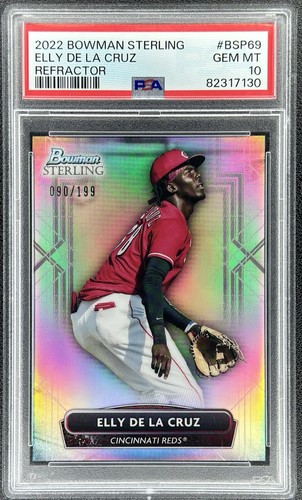 2022 Bowman Sterling Elly De La Cruz Refractor /199 #BSP-69 (PSA 10)