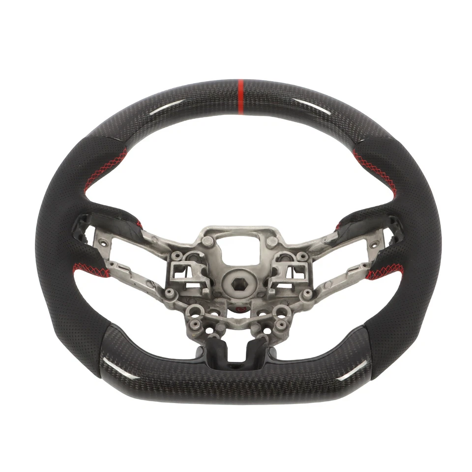 Real Carbon Fiber Steering Wheel For Ford Mustang EcoBoost GT 2018 2019-2023 - Image 2 of 4