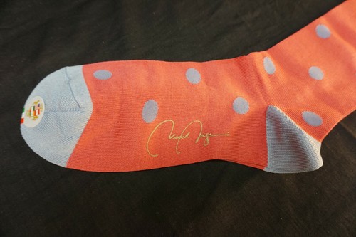 VK Nagrani Men's Dress Socks Mid Calf M700 POIS PINK - 第 4/4 張圖片