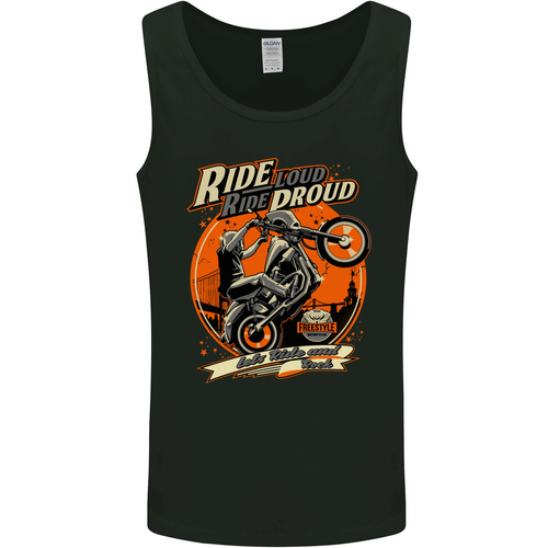 Ride Loud Ride Proud Motorbike Biker Mens Vest Tank | eBay